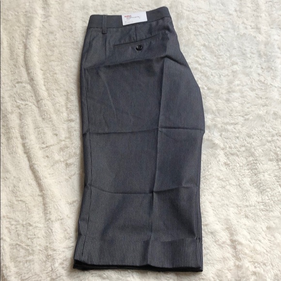 Navy Express Pinstripe Editor Crop Pant, Size 6 - Picture 2 of 7
